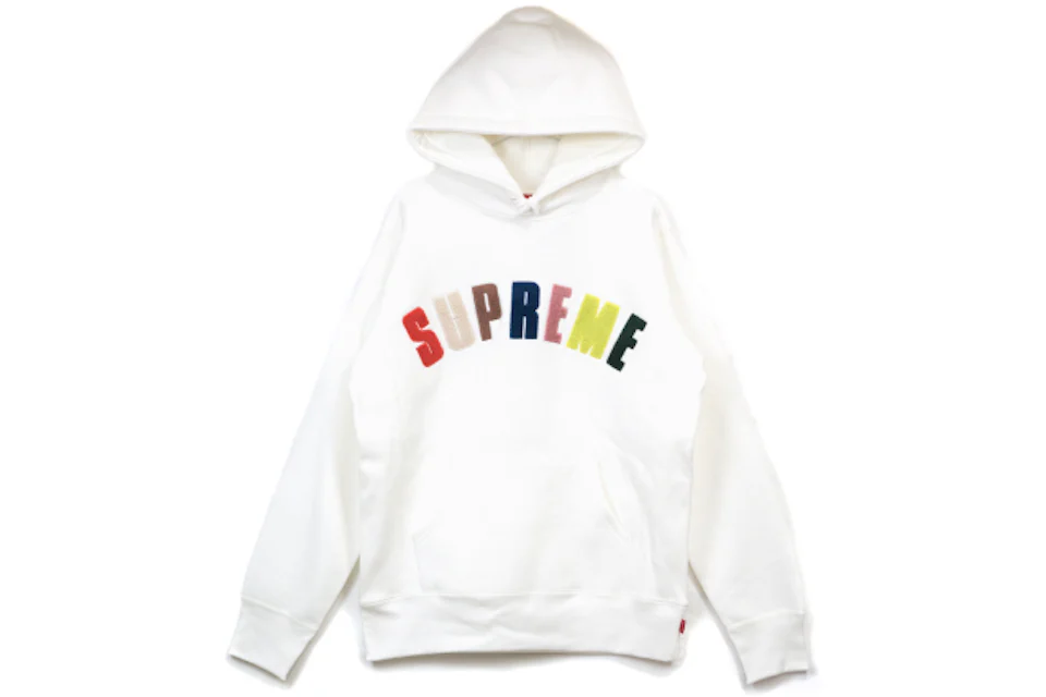Supreme chenille arc logo 2025 hooded sweatshirt