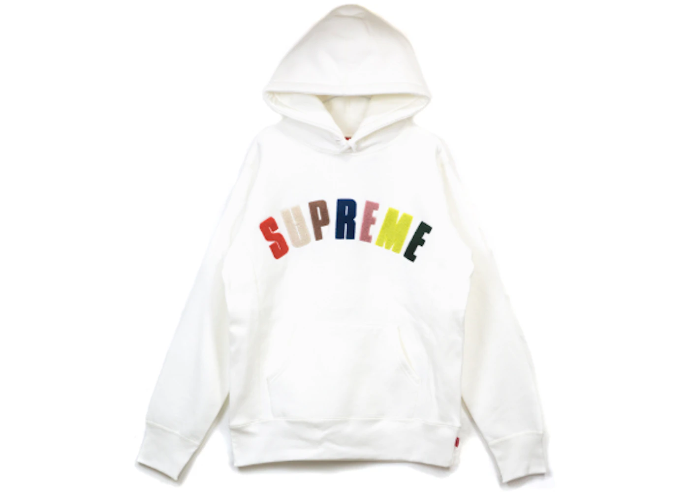 Supreme Chenille Arc Logo Hooded Sweatshirt White Men's - SS17 - US Supreme Chenille Arc Logo Hooded Sweatshirt White Men's - SS17 - US