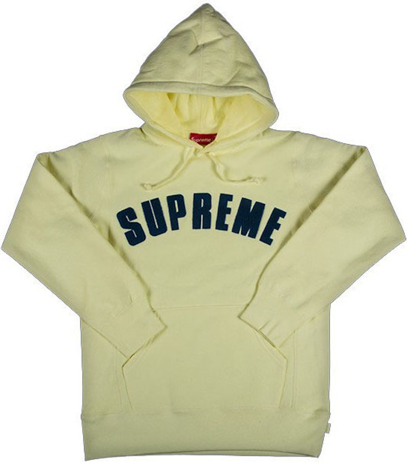 Supreme Chenille Arc Logo Hooded Sweatshirt Yellow Men's - SS17 - US