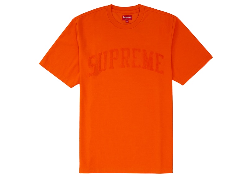 Supreme Chenille Arc Logo S/S Top Orange