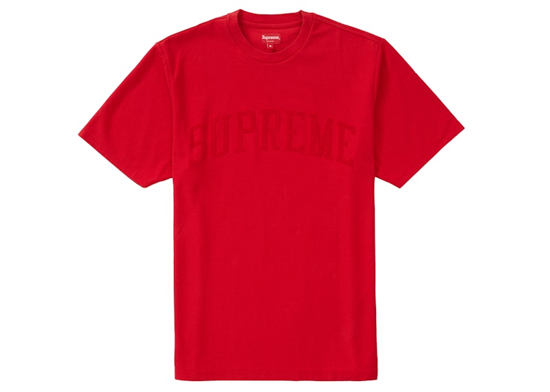 Supreme Chenille Arc Logo S/S Top Red - FW19 Men's - US