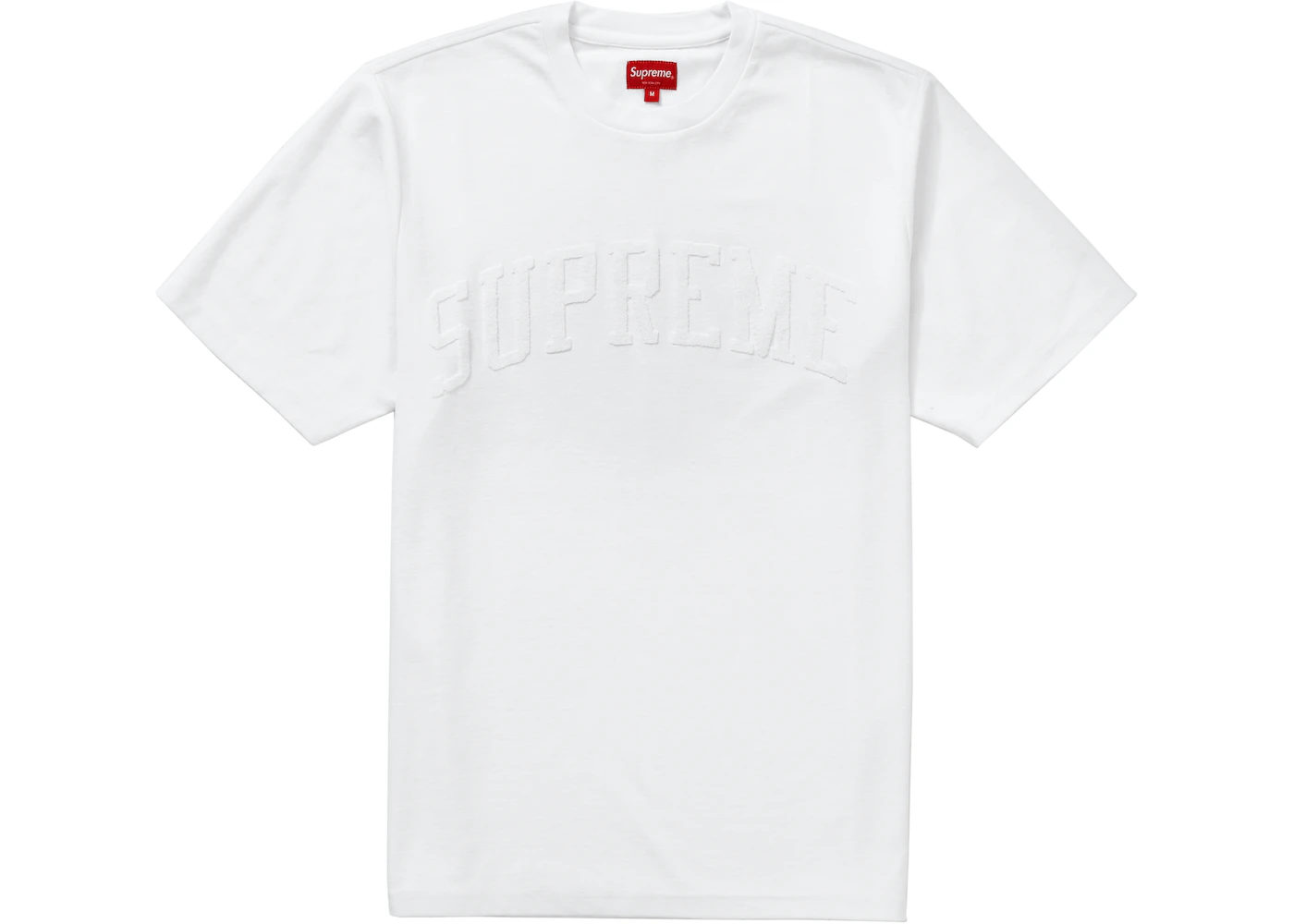 Supreme Chenille Arc Logo S/S Top White Men's - FW19 - US