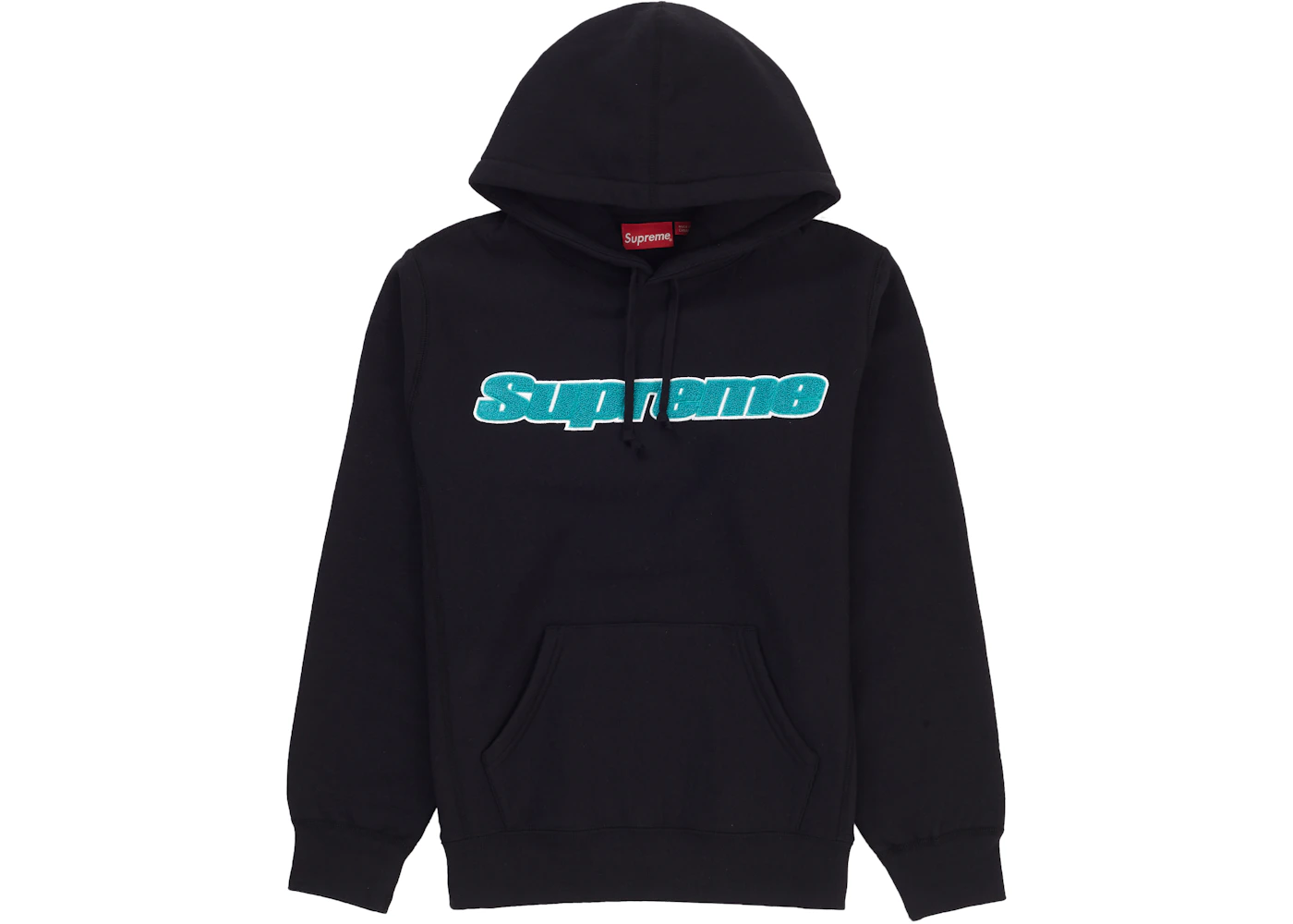 Supreme Chenille Hooded Sweatshirt Black Men's SS19 GB