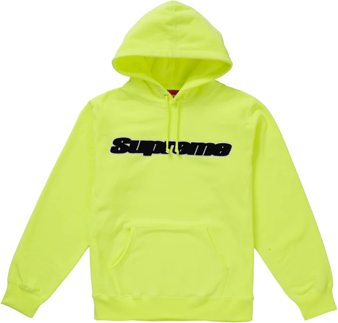 Supreme Chenille Hooded Sweatshirt Bright Yellow Men's - SS19 - US