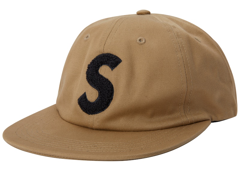 キャップSupreme Chenille S Logo 6-Panel Tan Sロゴ