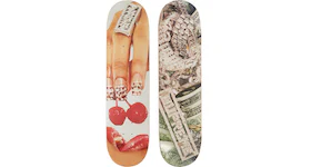 Supreme Cherries & Bling Skateboard Deck Red/Green Set
