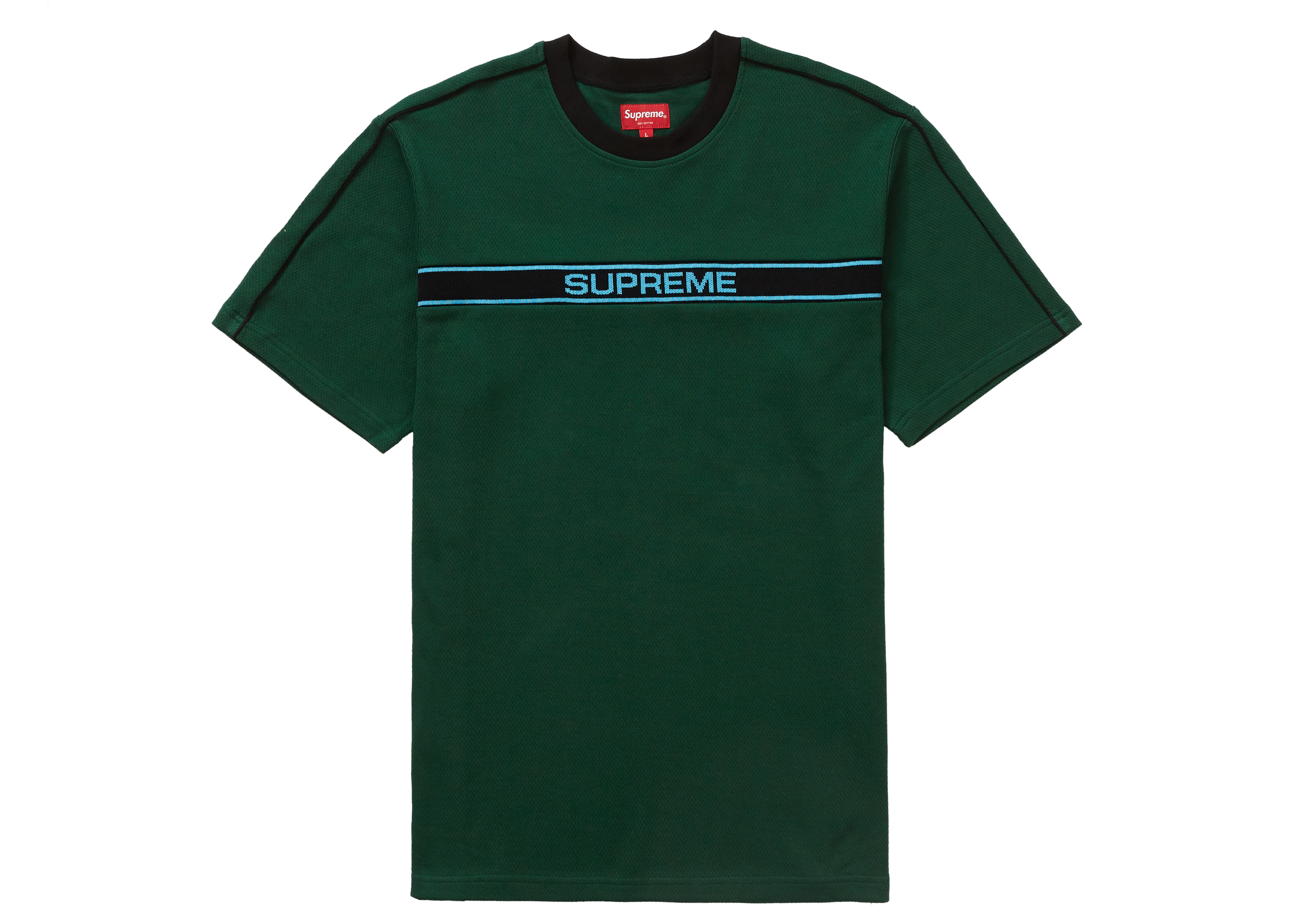 Supreme Chest Stripe Logo S/S Top Dark Green