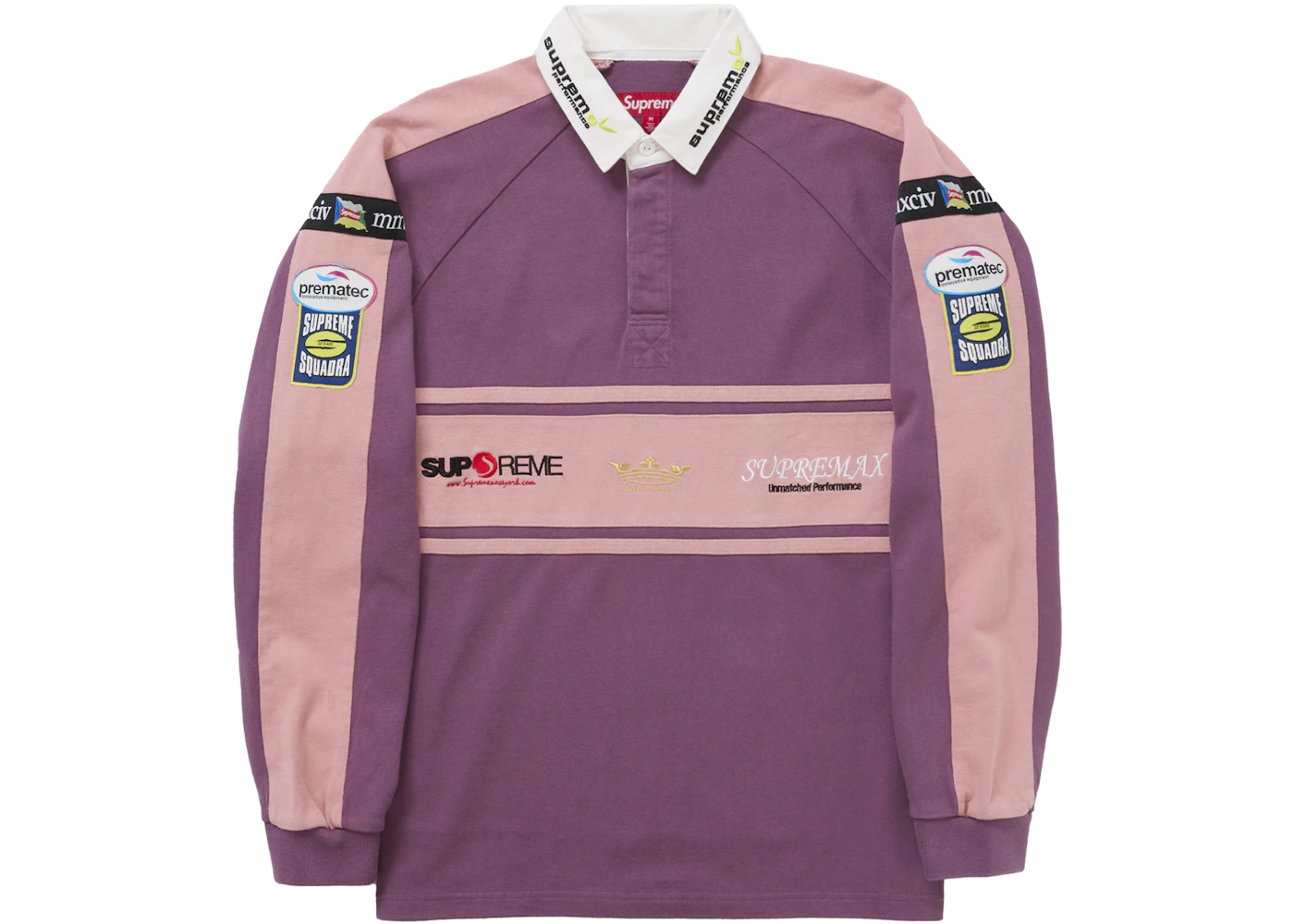 Supreme Chest Stripe Rugby Purple Men's - FW24 - US