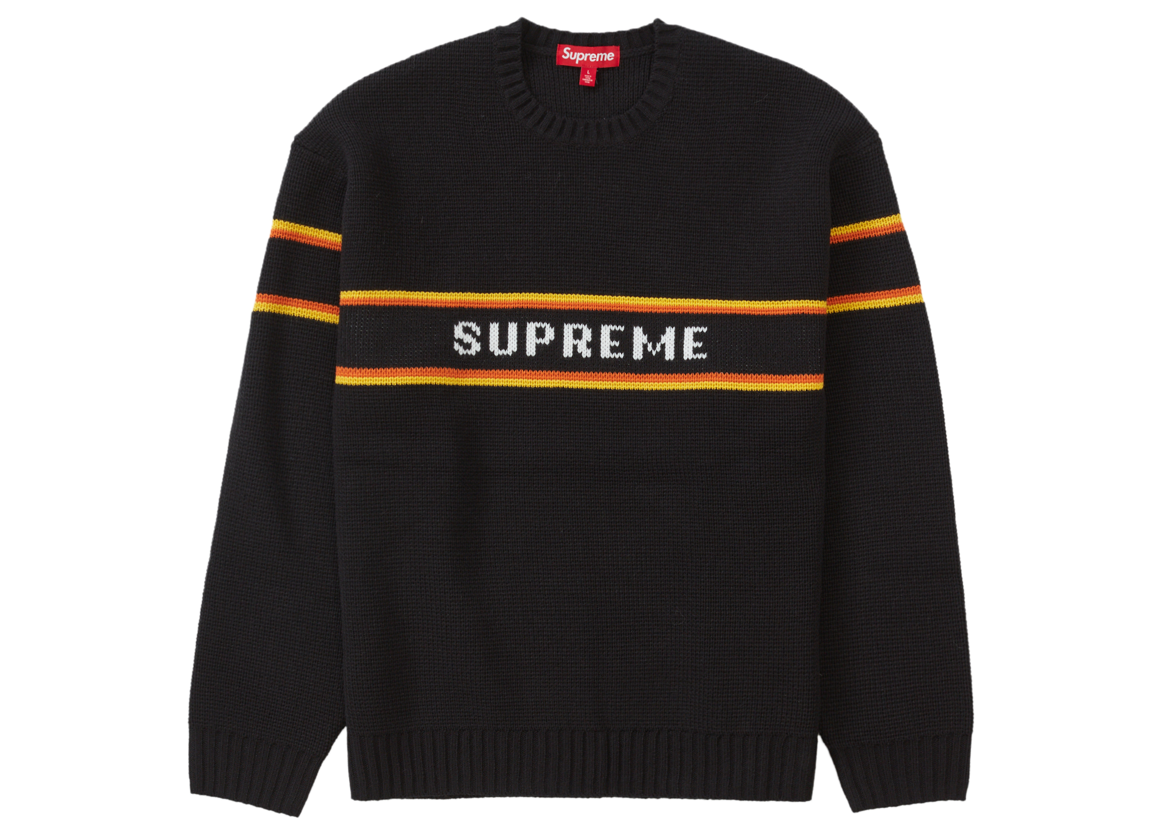 Supreme Chest Stripe Sweater (FW23) Black メンズ - FW23 - JP