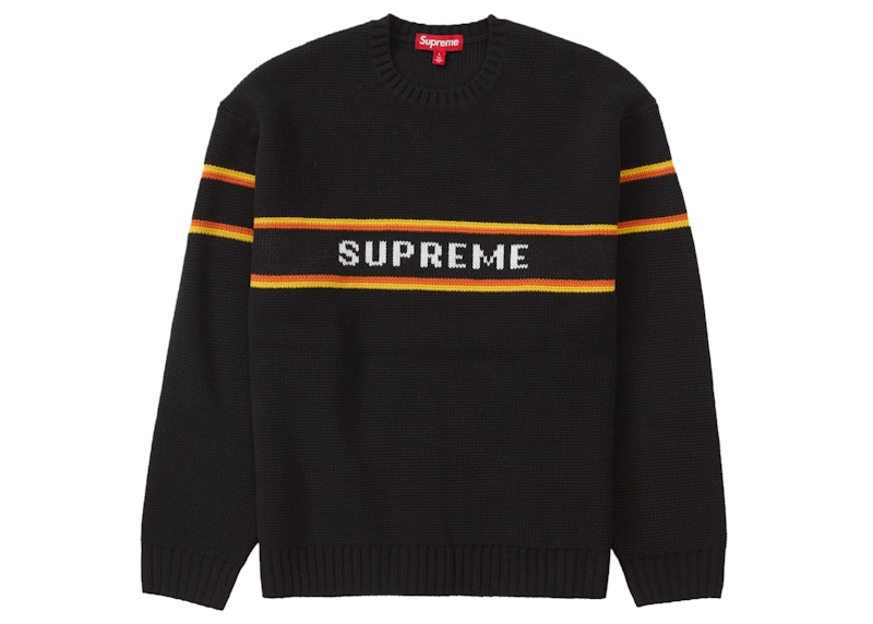 カラーブラックsupreme シュプリーム Chest Stripe sweater aw23