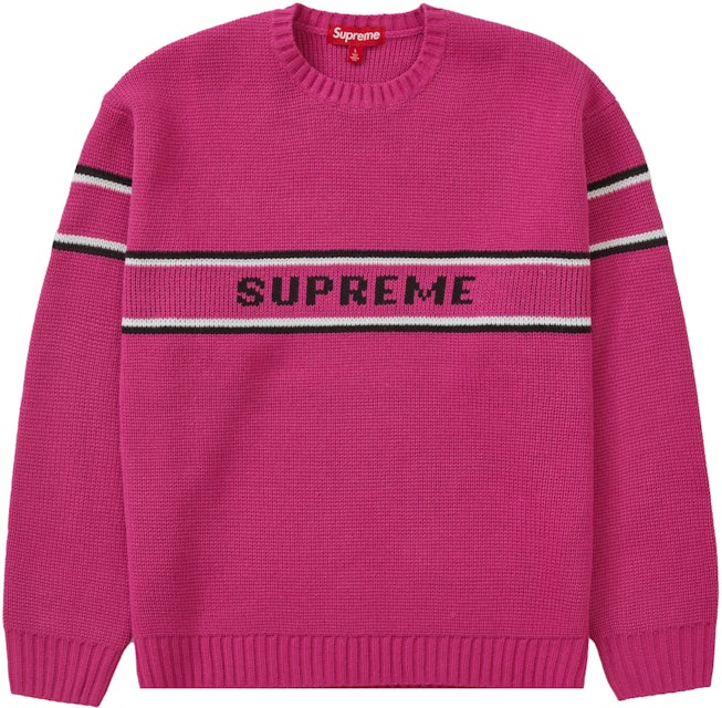 Supreme Chest Stripe Sweater Light Blue for Men