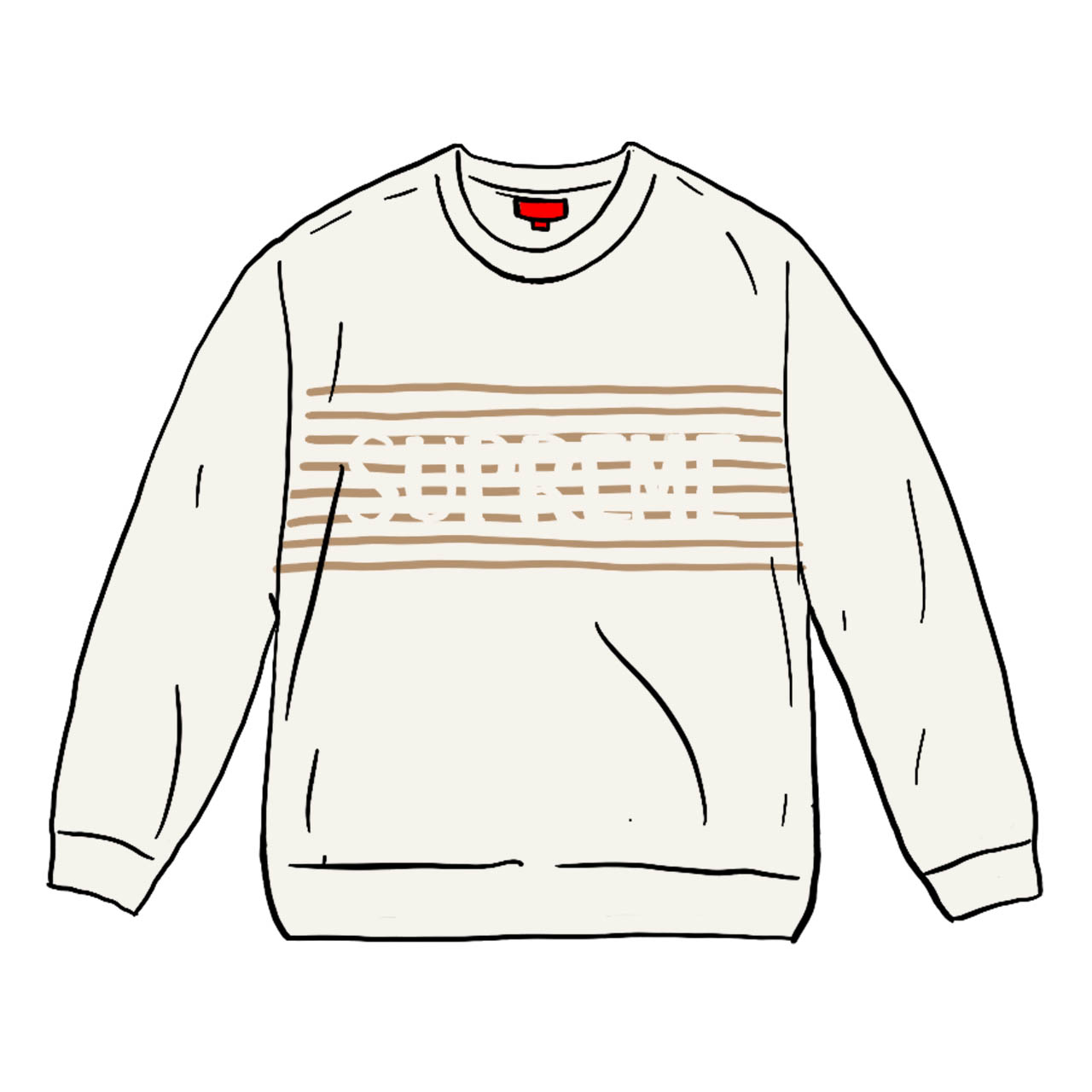 Supreme Chest Stripe Sweater (FW23) Pink Men's - FW23 - US