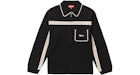 Cárdigan Supreme Chest Stripe Zip Up Negro