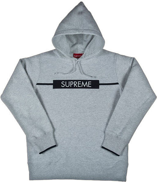 Supreme  chest twill tape hooded sweatsh