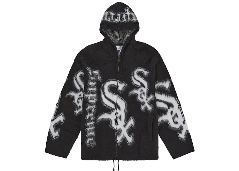 Supreme Chicago White Sox Zip Up Hooded Sweater Black Men's - US