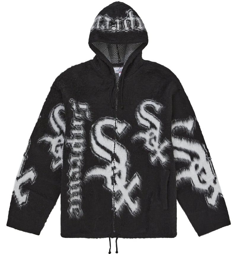 Supreme Chicago White Sox Zip Up Hooded Sweater Black Men's FW25