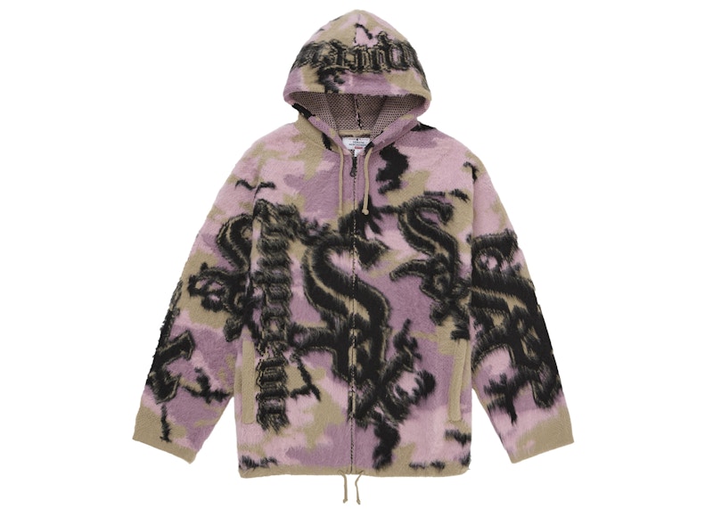Supreme Chicago White Sox Zip Up Hooded Sweater Pink Camo Men's