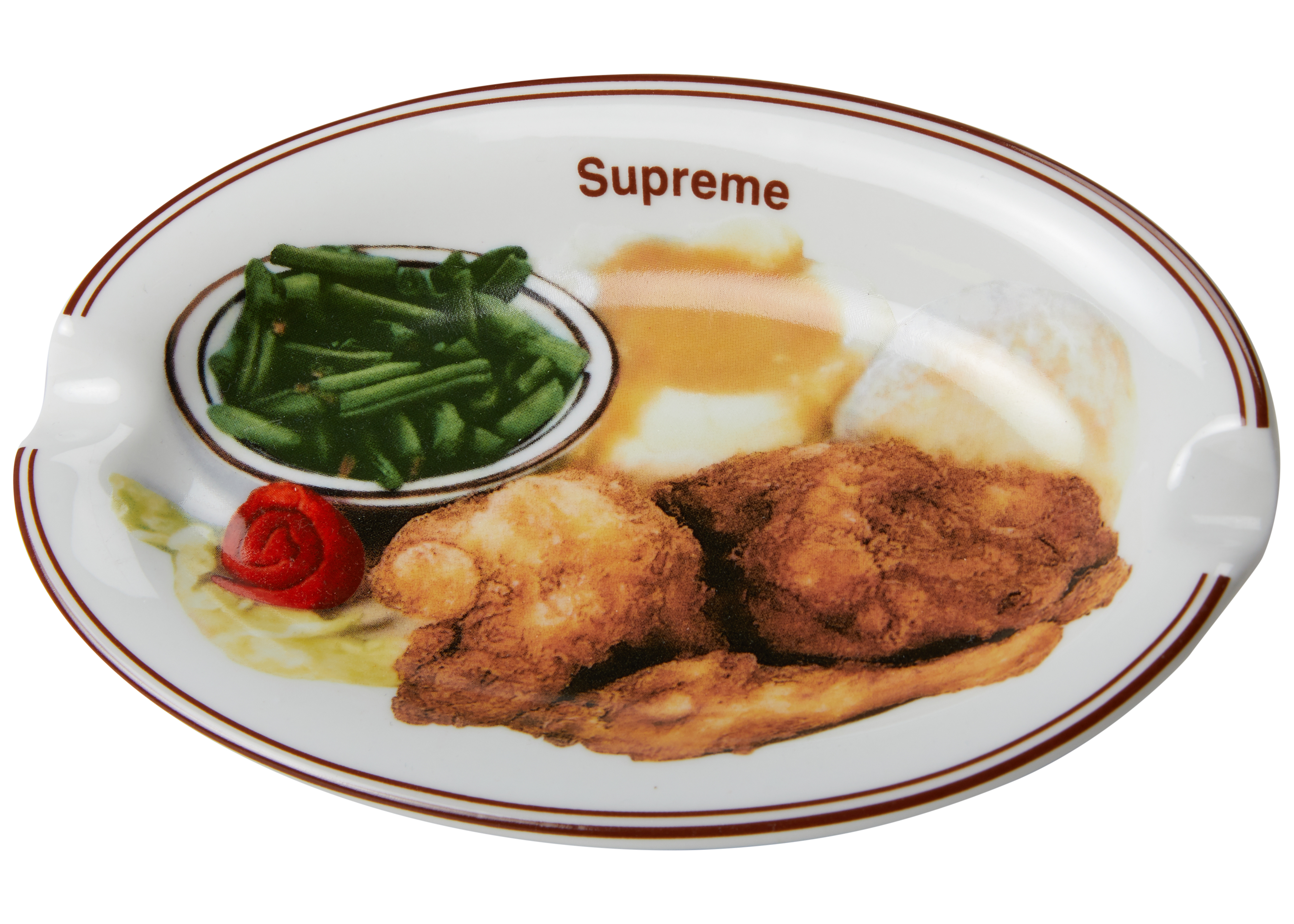 Supreme Chicken Dinner Plate Ashtray White - SS18 - GB