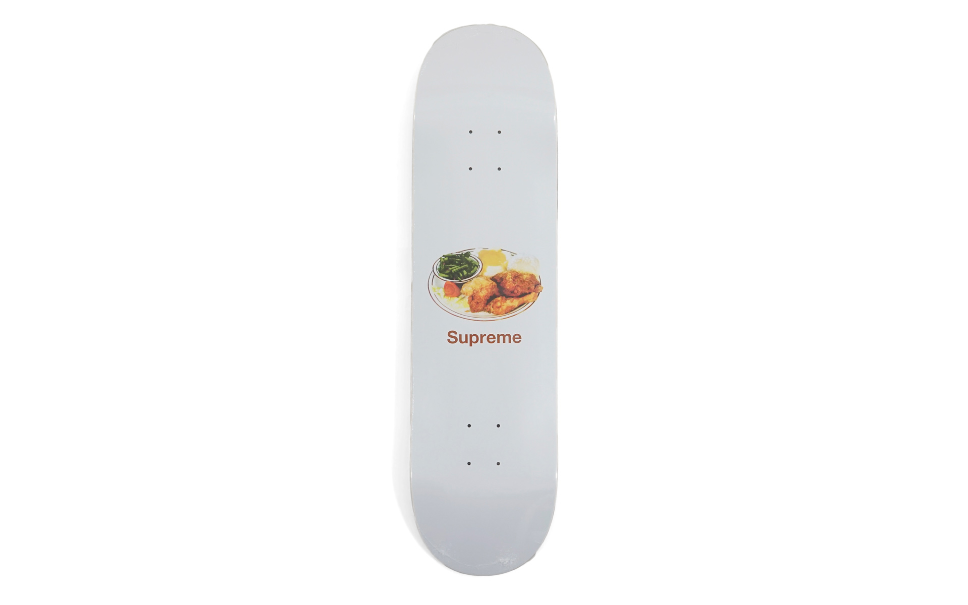 Supreme Chicken Dinner Skateboard Deck White