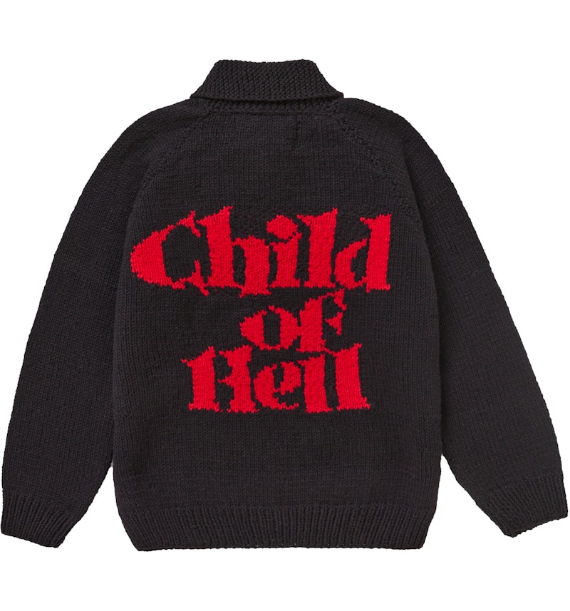 Supreme Child of Hell Cowichan Sweater Black Men's FW24 US