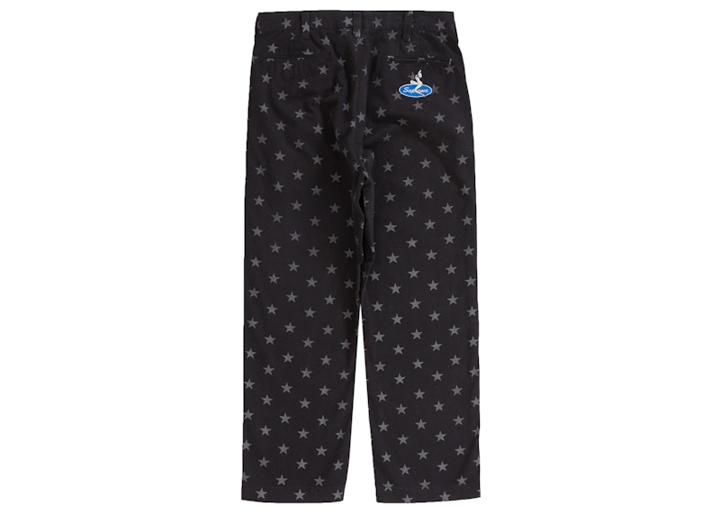 Supreme Chino Pant Black Stars Men's - SS22 - US