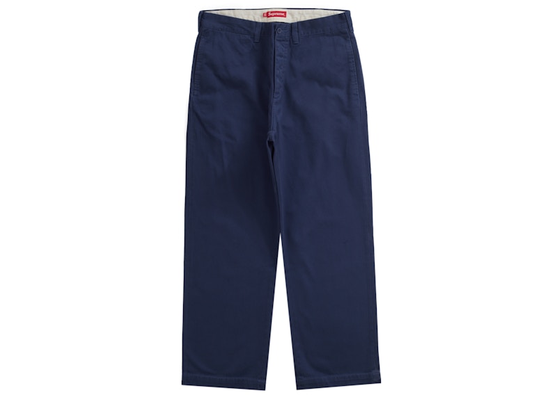 度々申し訳ありませんsupreme チノパン Washed Navy 32