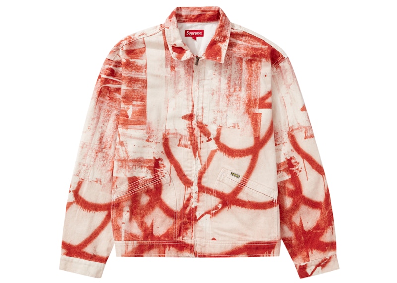 Supreme Christopher Wool Denim Work Jacket Red