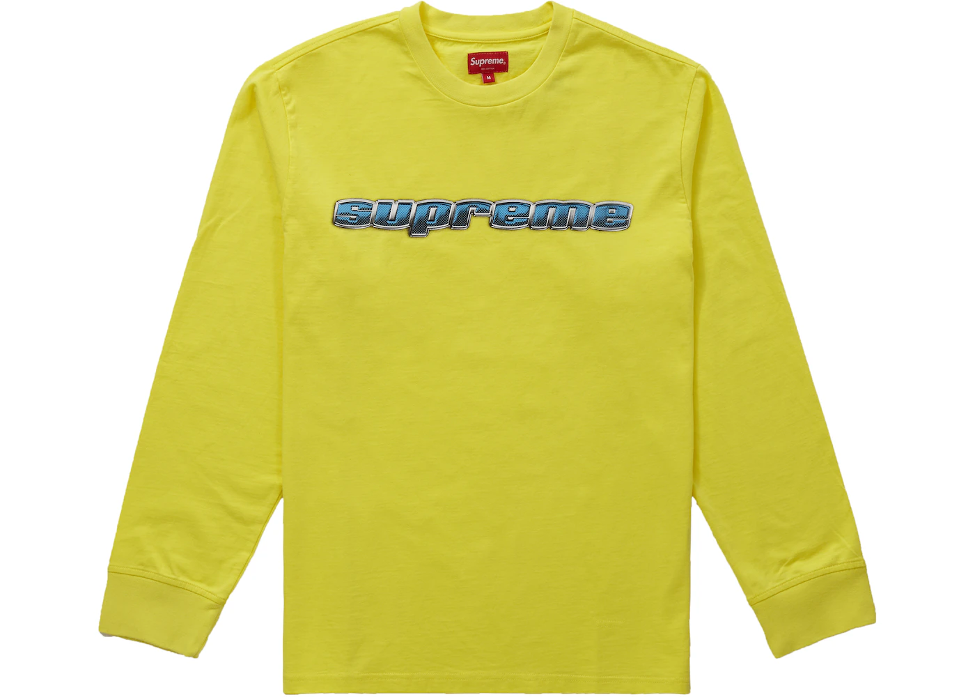 Supreme Chrome Logo L/S Top Yellow Men's - FW19 - US