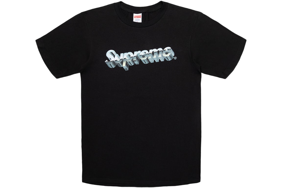 Supreme Chrome Logo Tee Black
