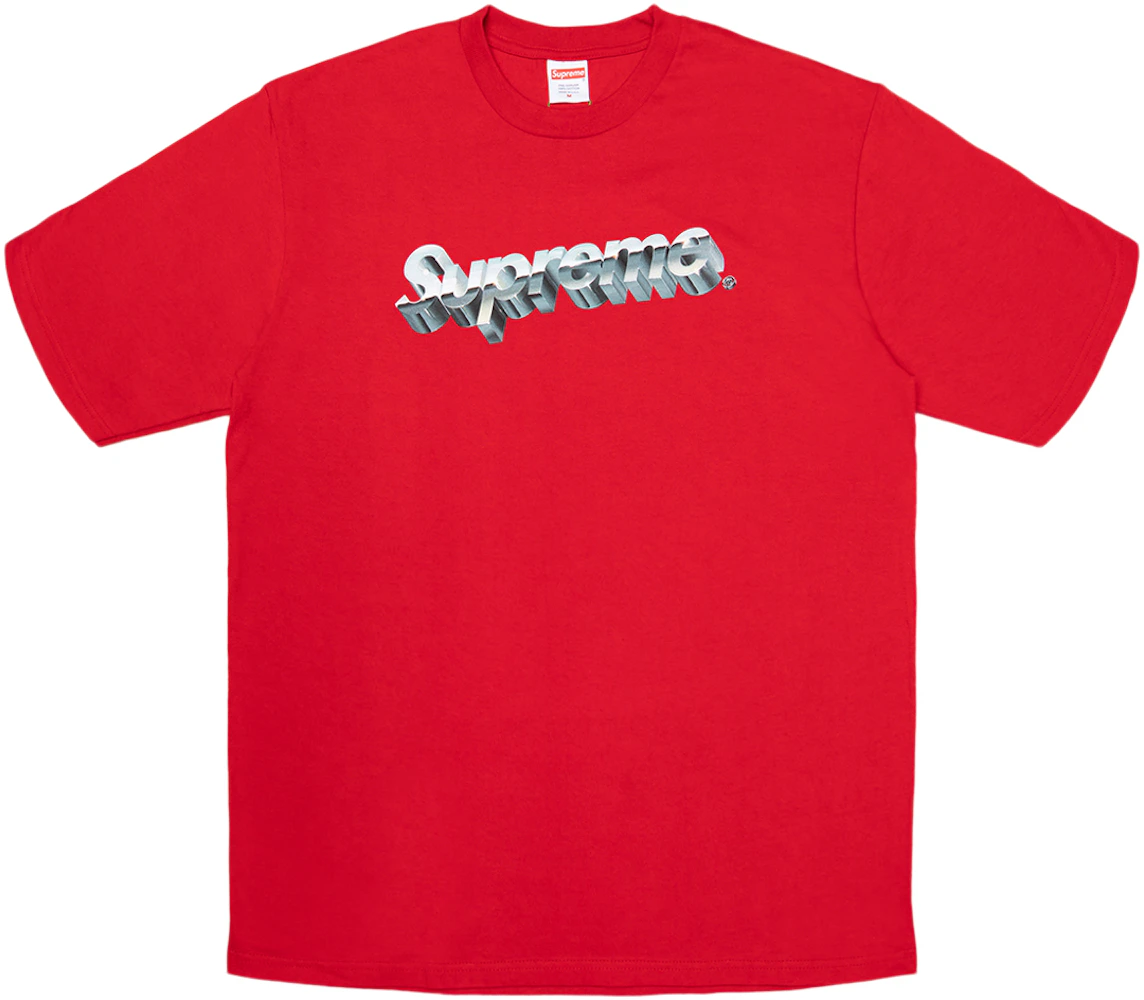 Supreme New York Shirt Men Large Red Gold Arc Logo Spellout Skate Graphic  Tee