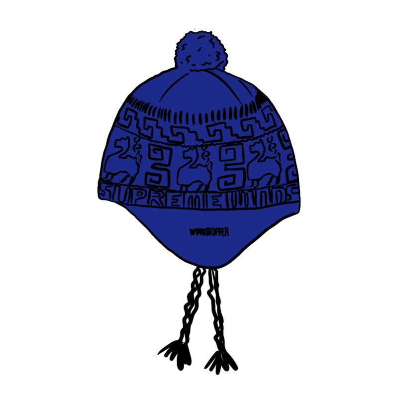 Pre-owned Supreme Chullo Windstopper Earflap Beanie In Blue