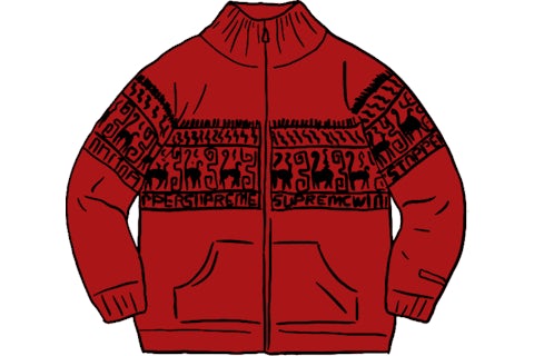 Supreme Chullo Windstopper Zip Up Sweater Red メンズ - FW20 - JP Supreme Chullo Windstopper Zip Up Sweater Red メンズ - FW20 - JP