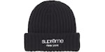 Supreme Chunky Rib Classic Logo Beanie Black