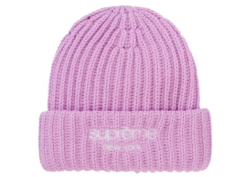 Supreme Chunky Rib Classic Logo Beanie Pink - US