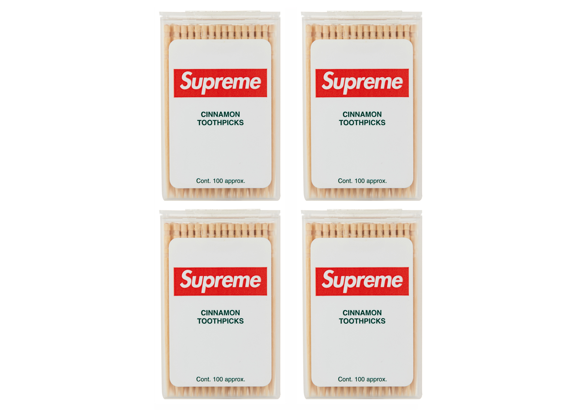 Supreme Cinnamon Toothpicks (Set of 4) Multicolor