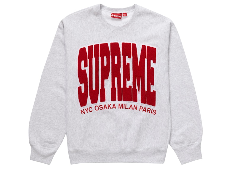 Supreme Cities Arc Crewneck Ash Grey