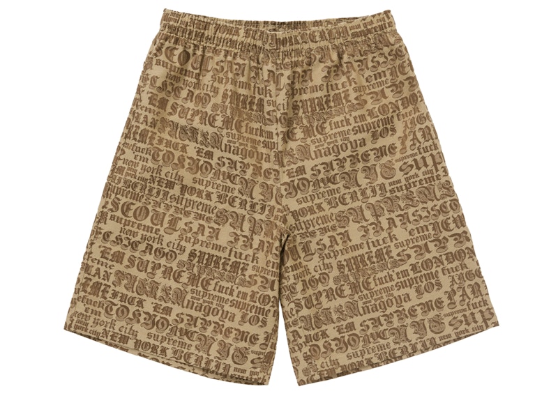 Supreme Cities Jacquard Short Tan Men's - SS25 - US