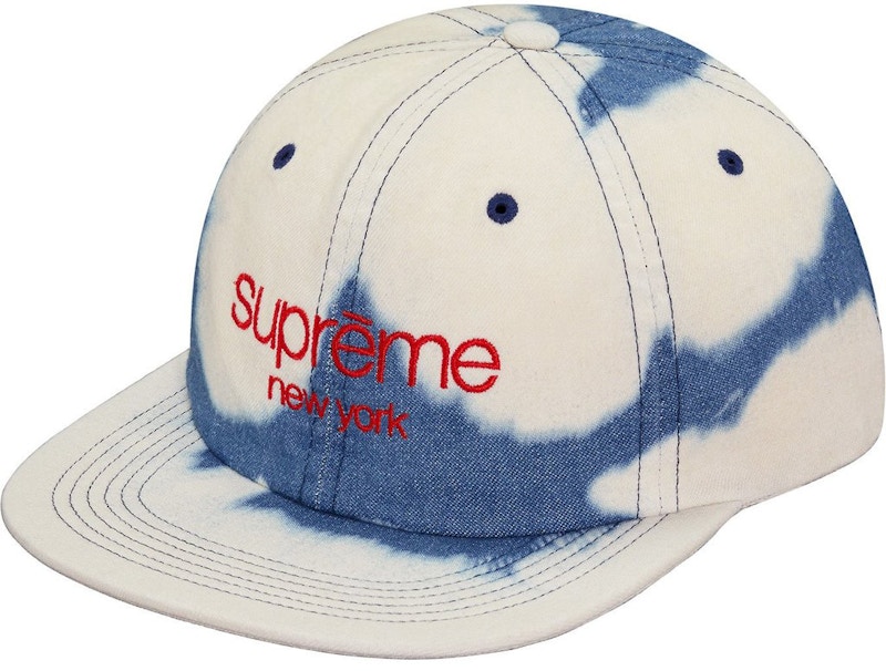 supreme classic logo 6 panel cap シュプリーム blue-