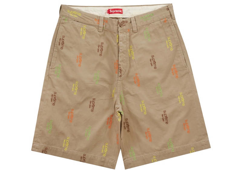 Supreme Classic Logo Chino Short Tan