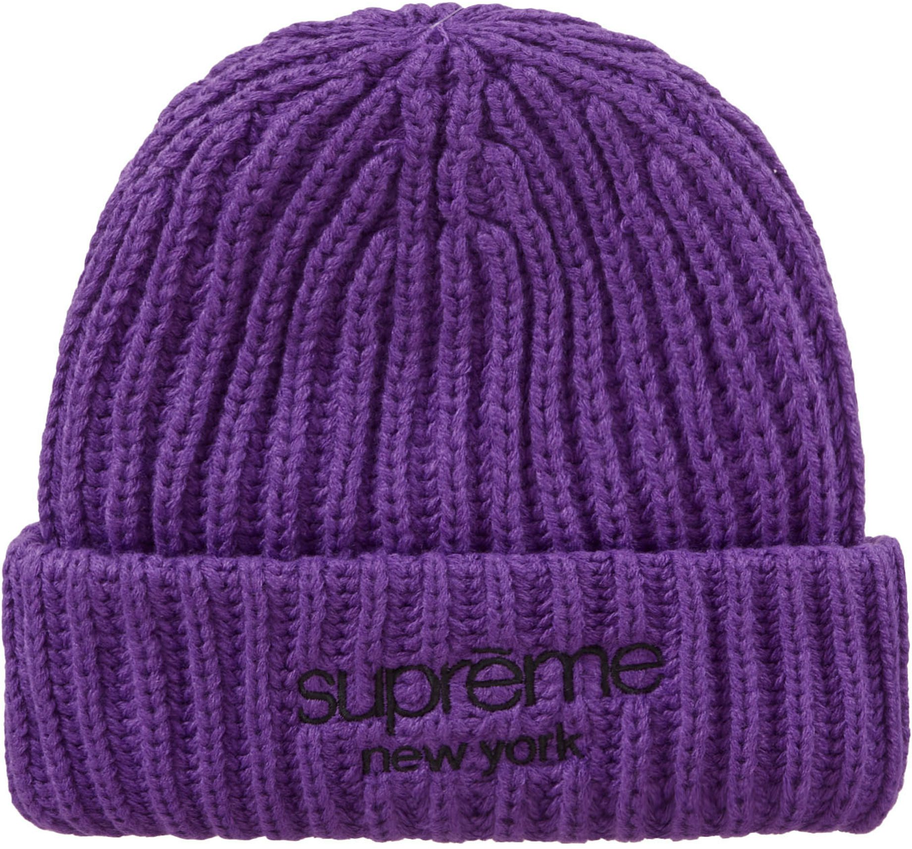 Supreme Classic Logo Chunky Ribbed US - Purple - FW23 Beanie
