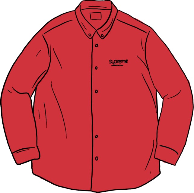 Supreme, Shirts, Supreme Classic Logo Denim Shirt Red L