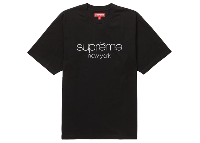 トップスsupreme Classic logo tee シュプリーム　黒ロゴTシャツ