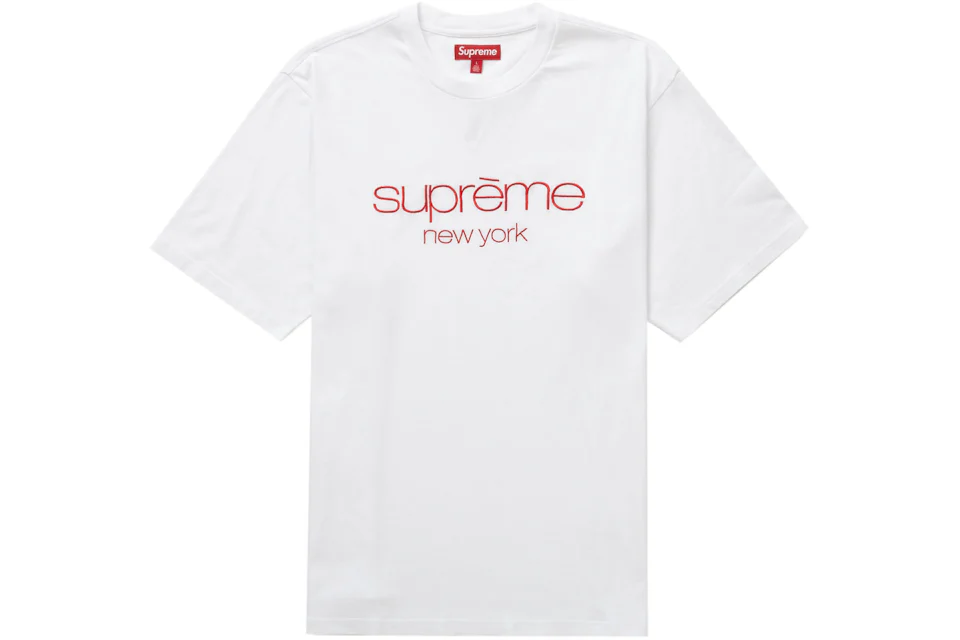 Supreme Classic Logo S/S Top White Men's - FW23 - US
