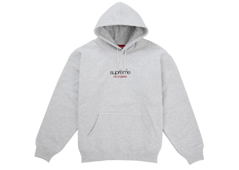Supreme Classic Logo Los Angeles Shop Hooded Sweatshirt Heather