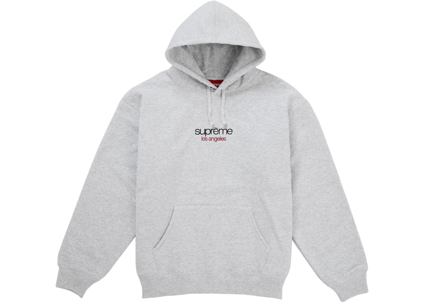 Supreme Classic Logo Los Angeles Shop Hooded Sweatshirt Heather