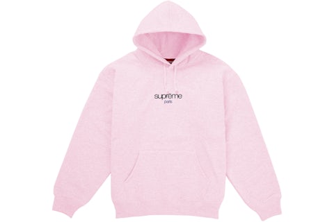 Supreme Classic Logo Shop Hooded Sweatshirt Light Pink Men's US