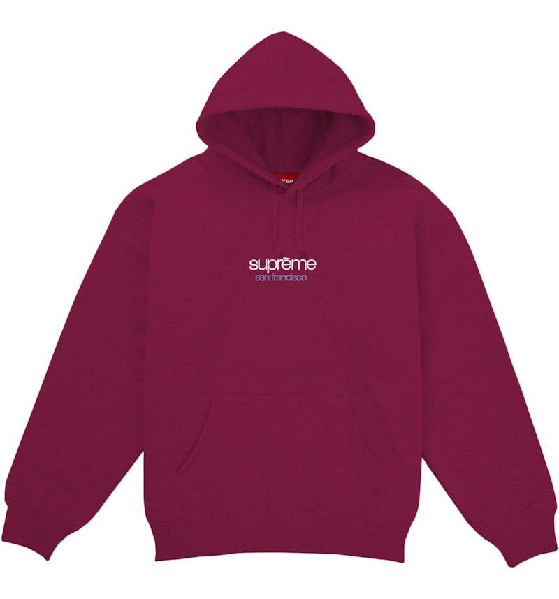 Supreme Classic Logo Shop Hooded Sweatshirt Red Men's US