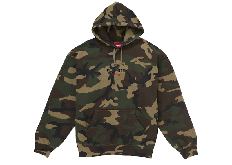 RIPNDIP カモフラージュ ユニフォーム 33 完売品 Supreme Classic Logo Chicago Shop Hooded Sweatshirt Woodland