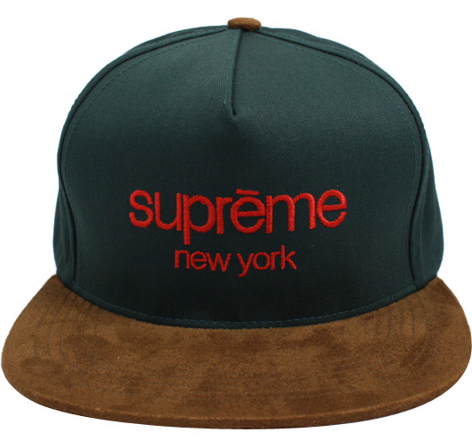 Supreme Classic Logo Suede Cap Green - FW15 - JP