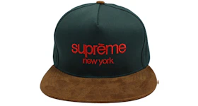Supreme Classic Logo Suede Cap Green